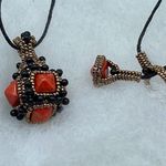 Artisan  made beaded pendant and clasp. Photo 1