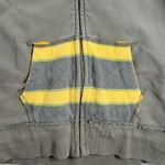 VTG Prvcy CA Full Zip Hoodie Jacket Womens Large Green Yellow Distressed Thick Photo 14