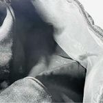 Gucci Drawstring Bucket Bag Leather Silver Chain Link Strap Nylon VTG Photo 6