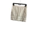 Madewell  Cotton Linen Blend Mini Skirt Womens Size 4 Ivory Pinstriped Lined Photo 1