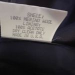 Vintage Kristen Blake Women’s Trench Coat Sz 10 Navy Blue 100% Merino Wool Photo 5