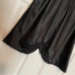 Victoria's Secret Vtg Y2K Victoria’s Secret Black Satin Skirt Lace Trim Sz Medium Tulip Photo 3
