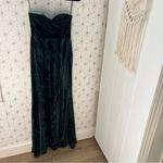 NBD  Spanish Moss Gown Green Velvet Maxi Strapless Dress Photo 5