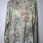 American Vintage vintage Y2K 2000s retro Floral V-neck long sleeve top with rhinestone roses Photo 5