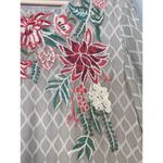 Limelight Embroidered Beige Short Silk Kurti Tunic Dress L Floral Tropical Light Photo 8