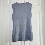 Alfani  Women's Zipper-Detail Sleeveless Metallic Knit Gray Silver Top - XS Photo 1