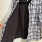 L.L.Bean  Gray Purple Fleeced Lined Flannel Womens M Photo 3