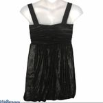 Bebe  Shiny Black Mini Party Dress Low Demi Cup Size Small Photo 6