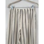 Topshop NWD Cream Striped Satin Wide Leg High Rise Pants Women’s Size 6 Photo 6