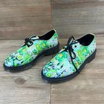 Dr. Martens 1461 Oxford Green Slime Floral Paint Slick Shoes Photo 1