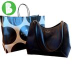 Kate Spade  "LENA" TRIPLE COMPARTMENT BLACK PEBBLED LEATHER SHOULDER BAG NWT Photo 1