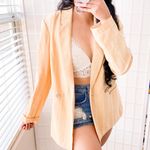 LC Lauren Conrad Yellow Striped Linen Blazer Photo 0