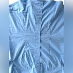 New York & Co Women’s Button Up Shirt Blue Collared Long Sleeve Top Size Medium Photo 3