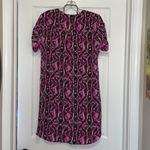 Amanda Uprichard Hot pink, Black, White & Yellow Geometric Print 100% Silk Dress Photo 5