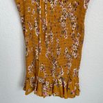 Flynn Skye Marigold Mustard Yellow Floral Smocked Mini Dress Photo 7