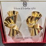 House of Harlow 1960 | Gold Ribbon Earrings Photo 2
