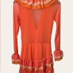Hot As Hell Orange Long Sleeve Ruffle Mini Dress Size Small Photo 7