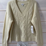Olivia Sky NWT Ivory V Neck Sweater Photo 0