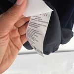 Dion‎ Lee Elegant Navy Silk Velvet Cold Shoulder 3/4 Sleeve Midi Wrap Dress 10 Blue Photo 10