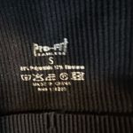 Pro-Fit Seamless Ribbed Halter Crop Top Button Accent Black Size S Photo 3