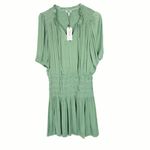 Current Air NWT  Gaia Smocked Mini Dress Elbow Sleeve Green Size Medium M NEW Photo 1