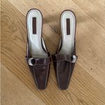 Unisa  - Leticia Low Heel Buckle Mules in Dark Brown Photo 1