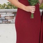 Tobi Wine V-Neck Prom Dress Photo 0