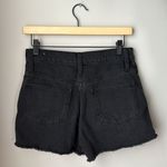 Madewell Black High Rise Buttonthrough Raw Hem Exposed Button Cutoff Shorts Photo 3