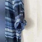 NWOT Two by Vince Camuto Sheer Button Front Shirt Dress Size Medium. Blue Photo 8