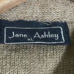 Jane Ashley Women’s XL Camel Brown Wool Blend Collared Button Cardigan Sweater Photo 6