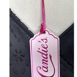 Candle's Black Laser Cut Scuba Skater Dress Open Back Tank Dress with Belt Sz 9 Photo 7