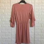 Halston dress with trapunto flounce‎ sleeve blush dress Women’s Size L New w/tag Pink Size L Photo 7