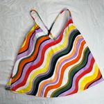 Anne cole Easy Triangle Colorful Wavy Stripe Tankini Swim Top Size s Photo 2
