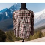 Madewell Chic Meadow Shirt check S red plaid long sleeve 100% cotton Photo 4