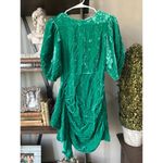 Rhode Pia Ruched Velvet Mini Dress Emerald Green Womens Size 6 Photo 5