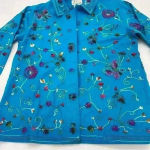 Quacker Factory  Beaded and Embroidered Jacket Blue Size Small Photo 5