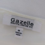 Gazelle White Embroidered Asymmetrical Tank Top Sheer Size M Size M Photo 7