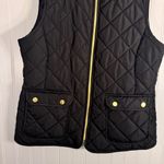 st. john's bay  Black Quilted Mid-weight Vest Gold Accents Women’s Size Medium Photo 3