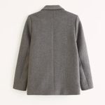 Abercrombie & Fitch AnF Gray Heavyweight Wool Blend Blazer Coat Jacket Fall Photo 5