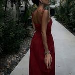 ZARA  straps red midi maxi dress with pockets Photo 3