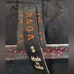 Raga Anthropologie Black / White Cotton Beaded Embroidered Boho Mini Dress Small Photo 3