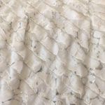 Love Culture Size Small  White Metallic Silver Tiered Ruffle Bodycon Dress EUC Photo 2