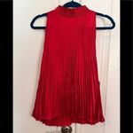 1. State  M Retro Pink Pleated Accordion Halter Tank Top Photo 3