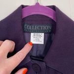 Harvé Benard Collection harvè benard wool blend coat dark blue elbow patches Women’s size 4 Photo 5