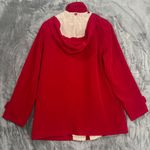 Gallery Jacket Removable Hood Women M Red Zipper & Snap Close Inner Pocket Flaw Photo 6