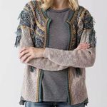 Gimmicks by BKE Gimmicks BKE Oatmeal Fringe Coastal Cowgirl Western Chunky Cardigan Swea… Photo 0