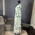 Women’s Floral Maxi Dress 3/4 Sleeve Empire Waist Button Front V Photo 4