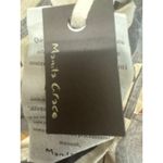 Manila Grace Striped Wide Leg Linen Blend Pants Beige Brown Women's Size 4 Tan Photo 10