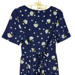 Blair Vintage Dress M Daisy Ditsy Floral Midi Tie Back Shirt Dress Pockets Modest Photo 5