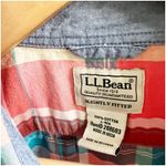 L.L. Bean Men’s Vintage Plaid Button Down Short Sleeve Size Large Regular Red Photo 5